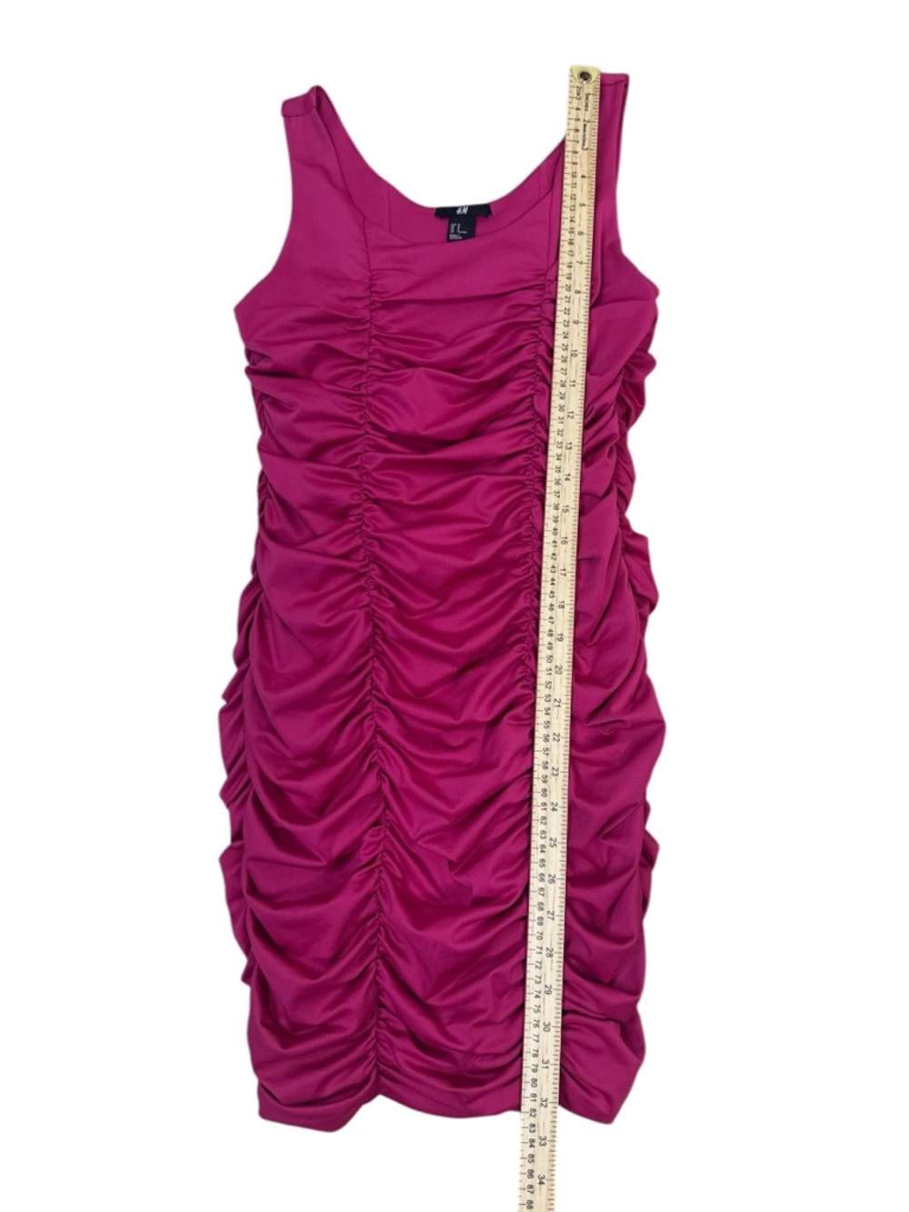 H&M Hot Pink Rouched Dress - Picture 6 of 8